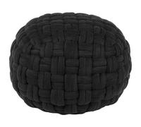 Beliani Modern Pouffe Hopa Velvet Black