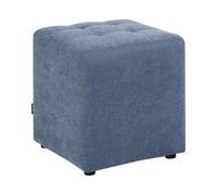 Beliani Modern Pouffe Kansas Fabric Blue