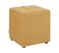 Beliani Modern Pouffe Kansas Fabric Yellow