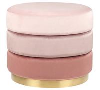 Beliani Modern Pouffe Louin Velvet Pink