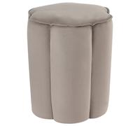 Beliani Modern Pouffe Tappen Velvet Taupe