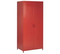 Beliani Modern Storage Unit Varna Metal Red