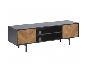 Beliani Modern Tv Stand Salina Brown/ Black