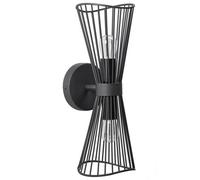 Beliani Modern Wall Lamp Parada Metal Black