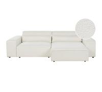 Modular Corner Sofa 3 Seater HELLNAR Boucle Off-White Left Hand