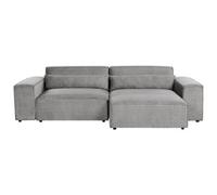 Beliani Modular Corner Sofa 3 Seater Hellnar Fabric Grey Left Hand
