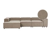 Modular Corner Sofa 4 Seater ARDAL Right Hand Light Brown Corduroy