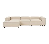 Beliani Modular Corner Sofa 4 Seater Ardal Right Hand Beige Fabric