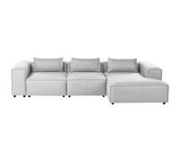 Beliani Modular Corner Sofa 4 Seater BRANDE Grey Left Hand, Grey