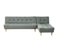 Modular Corner Sofa Bed 4 Seater ALSTEN Fabric Green Left Hand
