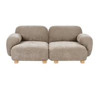 Beliani Modular Sofa 2 Seater Amli Beige Fabric