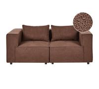 Beliani Modular Sofa 2 Seater Axebo Boucle Brown