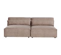 Beliani Modular Sofa 2 Seater Hellnar Fabric Light Brown