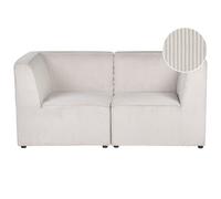 Beliani Modular Sofa 2 Seater Lemvig Corduroy Beige