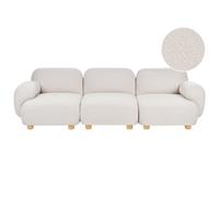 Beliani Modular Sofa 3 Seater Amli Off-White Boucle