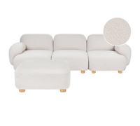 Modular Sofa 3 Seater AMLI Off-White Boucle with Ottoman