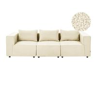 Beliani Modular Sofa 3 Seater AXEBO Off-White Boucle, White