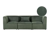 Modular Sofa 3 Seater LEMVIG Green Corduroy