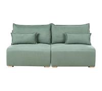 Beliani Modular Sofa 3 Seater Nerbo Fabric Light Green