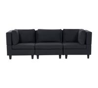 Beliani Modular Sofa 3 Seater Unstad Fabric Black