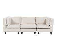 Beliani Modular Sofa 3 Seater Unstad Light Beige Fabric