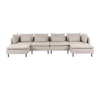 Beliani Modular U-Shape Sofa 4 Seater Egeris Beige Fabric