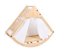 Beliani Multifunctional Climbing Arch Calala Pine Wood Light Brown