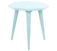 Beliani Nesting Side Tables Set Of 2 - Distressed Coastal Blue Mango Wood, Octagonal.