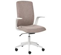 Beliani Office Chair Captain Fabric Brown