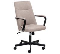 Office Chair CAROGA Fabric Light Brown