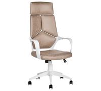 Beliani Office Chair Delight Faux Suede Light Brown