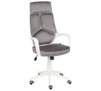Beliani Office Chair Delight Velvet Grey