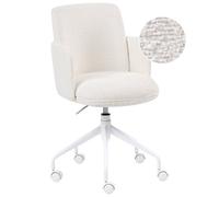 Beliani Office Chair Dryden Boucle Off-White