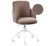 Office Chair DRYDEN Corduroy Brown