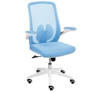Beliani Office Chair Overlord Fabric Light Blue