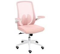Beliani Office Chair Overlord Fabric Pastel Pink
