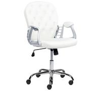 Beliani Office Chair Princess Faux Leather White