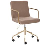 Beliani Office Chair Trinity Corduroy Light Brown