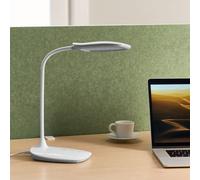 Beliani Office Desk Lamp White Led With Adjustable Arm, Stepless Dimming And 3 Cct Modes