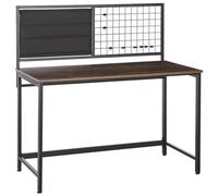 Beliani Office Desk With Memo Board Vince Black 118 Cm 60 Cm