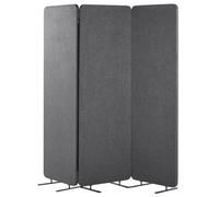 Beliani Office Divider Standi 184 X 184 Cm Grey