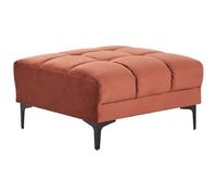 Beliani Ottoman Alnes Velvet Light Red