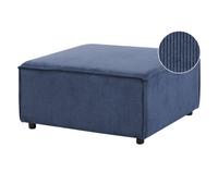 Beliani Ottoman ARDAL Corduroy Dark Blue, Blue