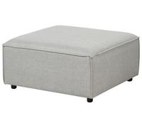 Beliani Ottoman ARDAL Fabric Light Grey, Grey