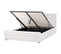 Ottoman Bed AMIENS Fabric Beige 160 x 200 cm (EU King Size)