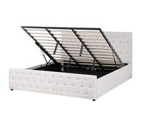 Ottoman Bed AMIENS Fabric Beige 180 x 200 cm (EU Super King)