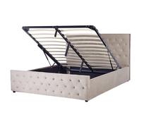 Ottoman Bed AMIENS Velvet Taupe 160 x 200 cm (EU King Size)