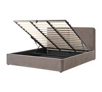 Ottoman Bed ARBOIS Chenille Taupe 180 x 200 cm (EU Super King)