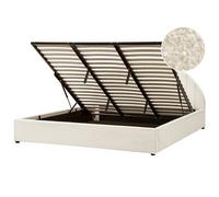 Ottoman Bed CHADENET Boucle Off-White 180 x 200 cm (EU Super King)