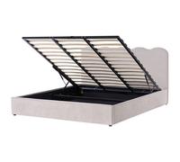 Ottoman Bed Chenille NANTERRE 180 x 200 cm (EU Super King) Taupe